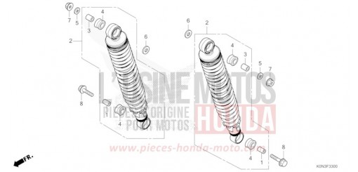 KISSEN, HINTEN CBF125MER de 2024